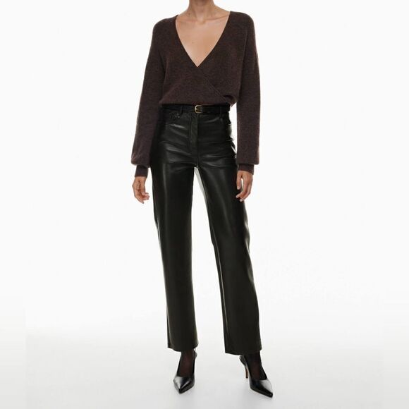 EUC Wildfred 2 The Melina Black Faux Leather Pants - Picture 2 of 11